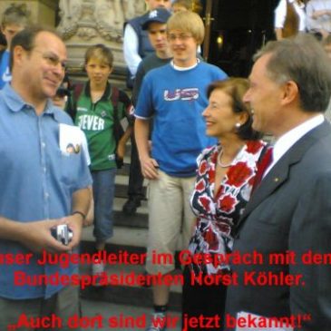 Jugendabteilung bei Bundespräsident Horst Köhler
